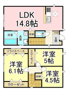 福岡県北九州市八幡西区西鳴水2【一戸建】の間取り