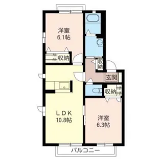 フローラIII【2階】の間取り