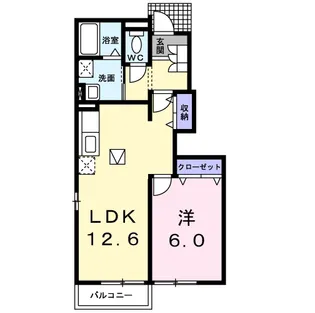 メゾン双鶴A【1階】の間取り