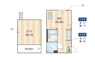 インベスト中延III【1階】の間取り