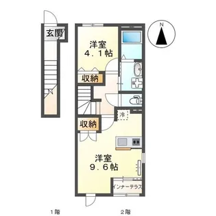 ソレイユ蓮台寺【2階】の間取り