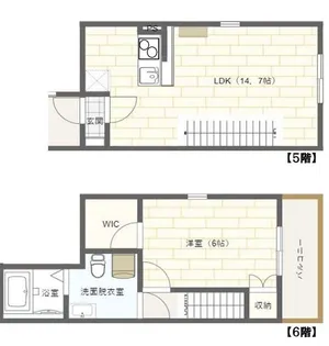 アーバンステージ菊川【5階】の間取り