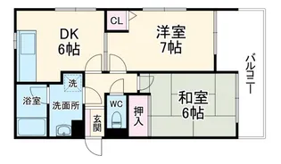 明日香IIIテラス【1階】の間取り