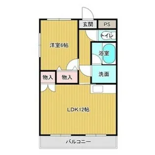 篠原橋マンション【1階】の間取り