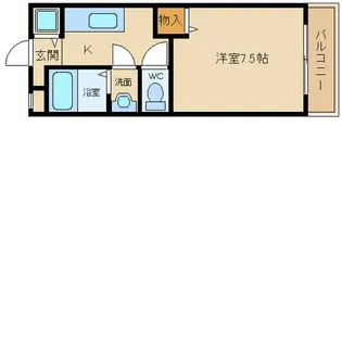ドミール鳳【1階】の間取り