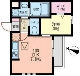 ラシーネ磯子【1階】の間取り