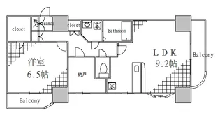 東京都江東区北砂3【マンション】の間取り