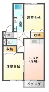 リビングタウン江陽【1階】の間取り