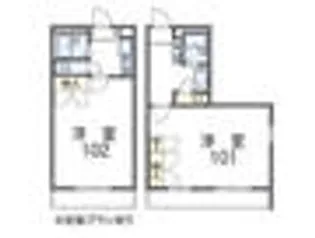 レオパレス輝石【2階】の間取り
