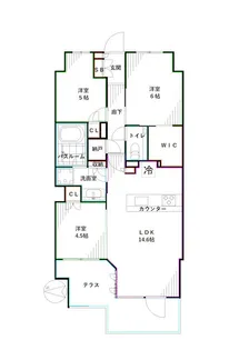 東京都中野区南台5【マンション】の間取り