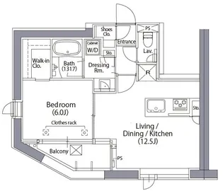 エルスタンザ文京湯島【8階】の間取り