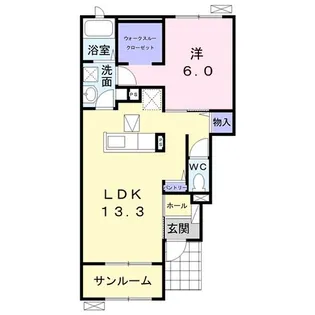 サニーレジデンス・ケイ【1階】の間取り