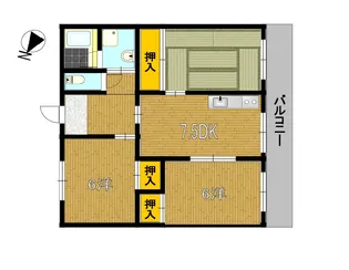 スカイハイツ上戸町【3階】の間取り