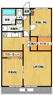ロックベアーヒルズIII B【2階】の間取り