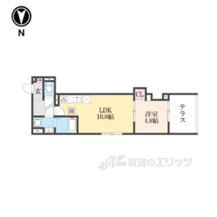 GRAMM丹波口【1階】の間取り
