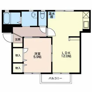 リバーサイド K【1階】の間取り