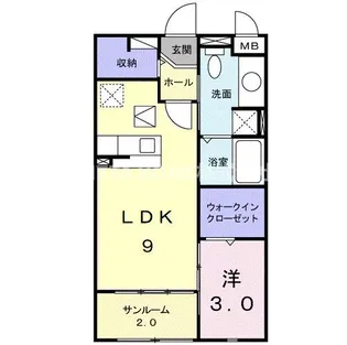 グランツ岡崎【1階】の間取り