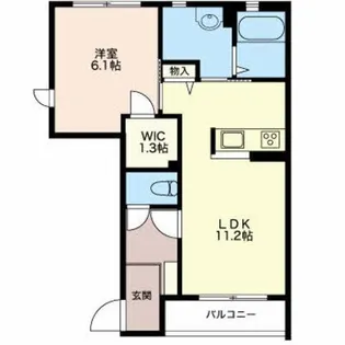 メゾン・ド・アプリコ【1階】の間取り