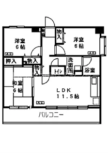 シェニートモンチーク武蔵関【11階】の間取り