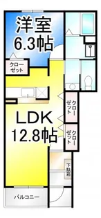 パレスティディオ長野【1階】の間取り