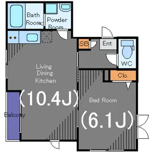 エスポワール東大井【2階】の間取り