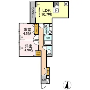 シャトン湘南藤沢【3階】の間取り