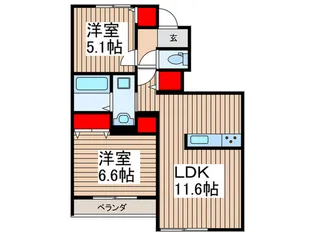 コンフォートグラン【2階】の間取り