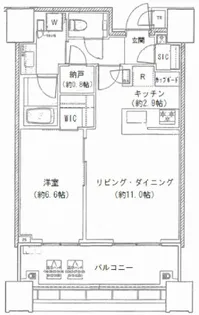 白金ザ・スカイ東棟【22階】の間取り