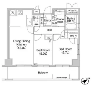 コンフォリア田町【10階】の間取り