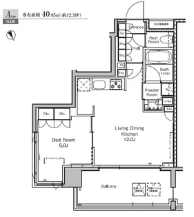 プラウドフラット東日本橋【6階】の間取り