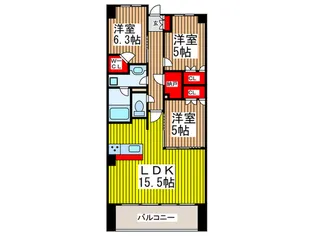 SHINTO CITY C棟【6階】の間取り