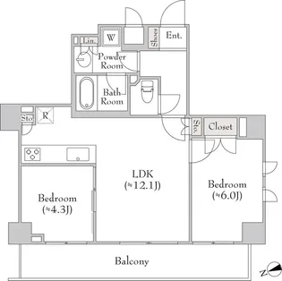 CANVASS板橋【10階】の間取り