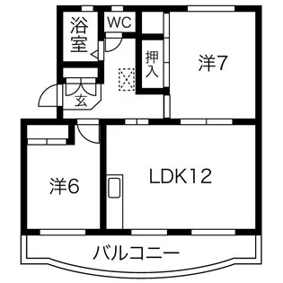 グリーンハイツ萩丘B【3階】の間取り