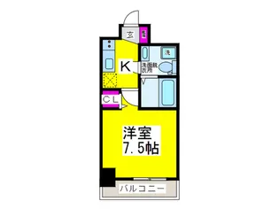 ラシーヌ宿院【9階】の間取り