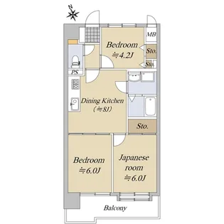 ライオンズマンション河原町第2【4階】の間取り
