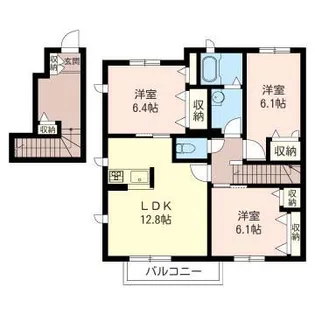 リヴェール神代【1階】の間取り