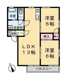 ラフォーレ・あずま【1階】の間取り