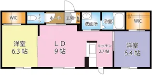 ラピス・ラズリ【2階】の間取り