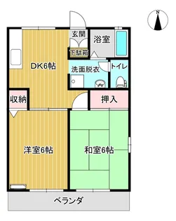セジュール箱森【1階】の間取り
