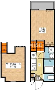 エルモーサ・Rei【1階】の間取り