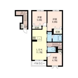 サンフォレスト【2階】の間取り