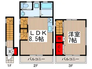 ワイズ中浦和の間取り