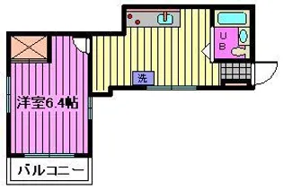 パーシモンハイツ【2階】の間取り