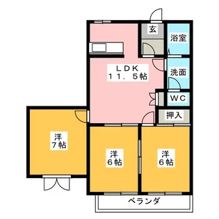アンブル ルミエール【2階】の間取り