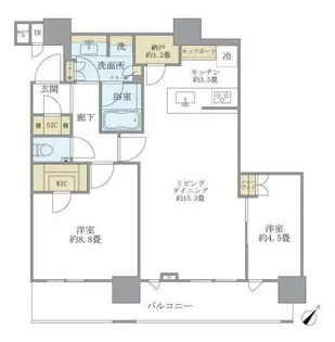 ブリリアザ・タワー東京八重洲アベニュー【7階】の間取り