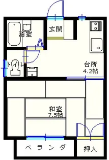 荊沢(おとろざわ)コーポ【2階】の間取り