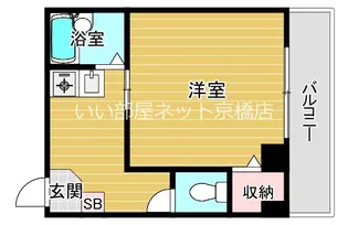 エムローズ太子橋【4階】の間取り