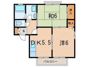 セジュール佐光【1階】の間取り