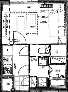 LEGALAND目黒大岡山【2階】の間取り