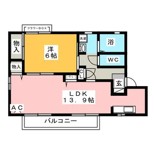 エミナンスKATO B棟【2階】の間取り